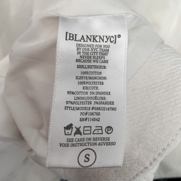 BLANKNYC White Moto Jacket with mesh details size small - Picture 7 of 11